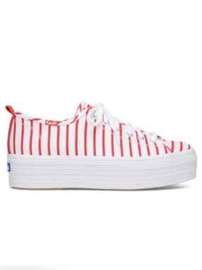 Keds Red Striped Platform Sneakers | 6